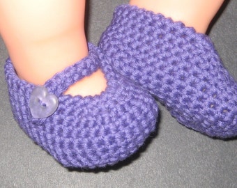 Mary Jane Baby Booties Crochet Pattern Size 0-3 Months