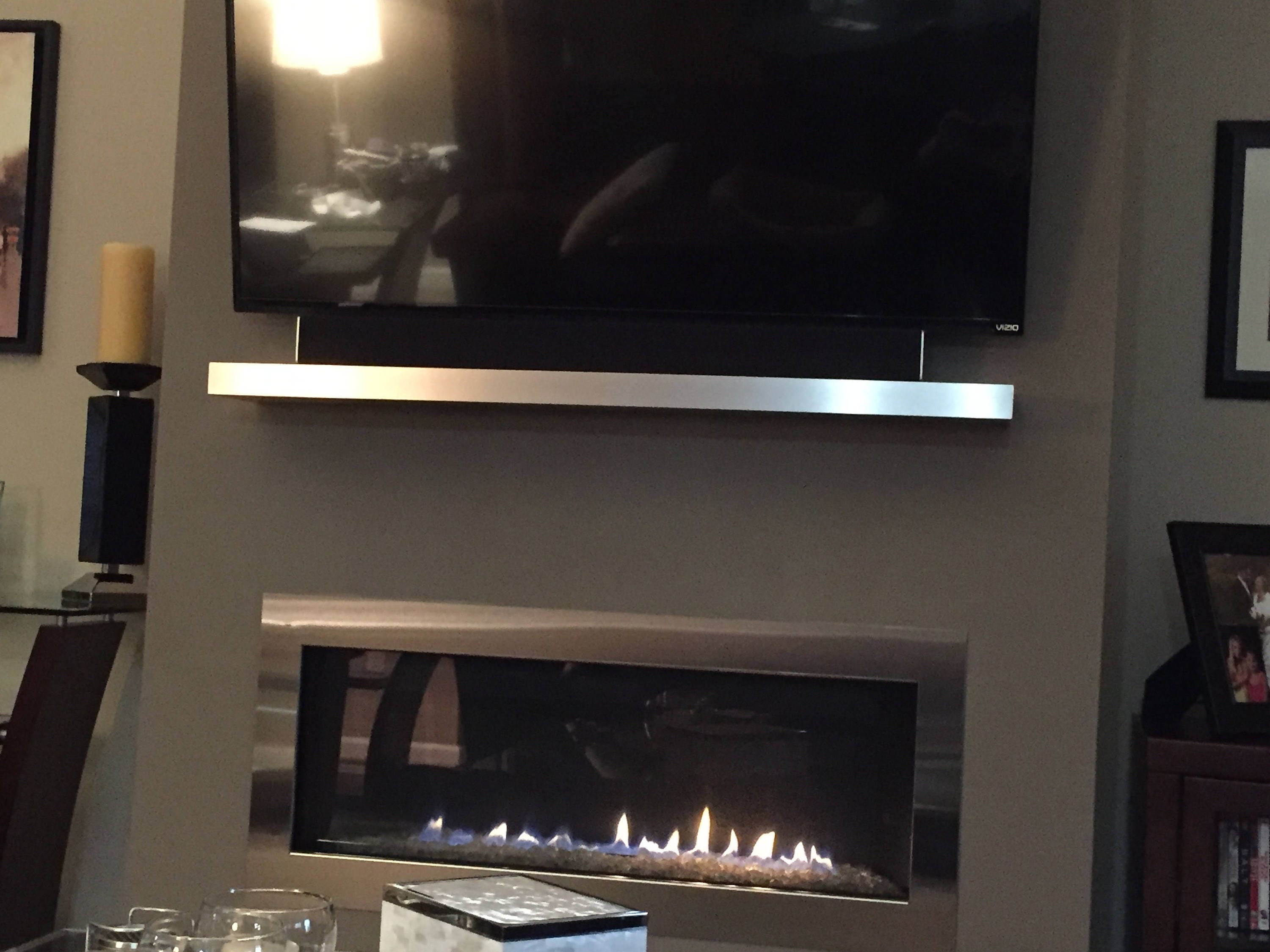 Stainless Steel Fireplace MantelFloating Shelf laminated 2thick