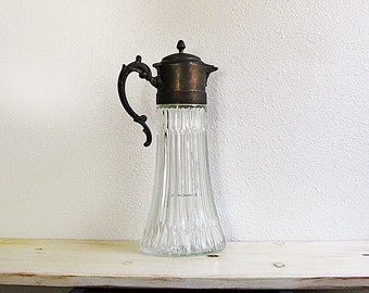 Vintage Wine Claret - Vintage Claret - Claret Jug - Clear Wine Decanter - Vintage Pitcher - Wine Claret Jug