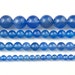 Natural Blue Agate Beads, Round Gemstone Beads, Agate Stone Beads, Wholesale Beads, Jewelry Making Beads Supplies 4mm 6mm 8mm 10mm 12mm