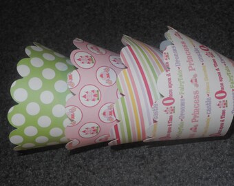 Princess Cupcake Wrappers- Set of 12 Birthday Party