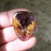 Golden Cacoxinite In Amethyst Cabochon, Amethyst Pendant Stone, Amethyst Ring, Amethyst Necklace Stone, Amethyst Crystal, Amethyst Point Cab