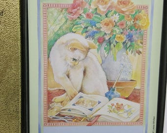 Vintage Antioch Book Plates - Cats Kittens - Leesa Whitten 1992 - Set of 5 Bookplates