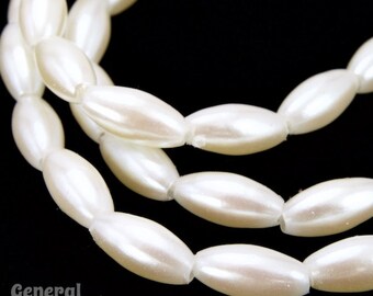 6mm White Luster Rice Pearls (250 Pcs) #4291