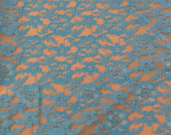 Turquoise Lace Scrap Bag