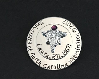 University Nurse Pin for Pinning Ceremony , Personalized Nurse Pin for RN Graduation ,RN, BSN, pin,Nursing Pinning Ceremony,Nurse Gift