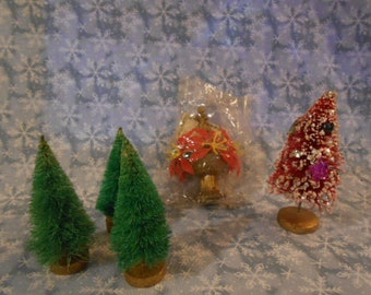 Artificial Trees For A Christmas Village -