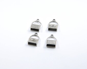 BR211 - Set of 4 silver Handbag charms