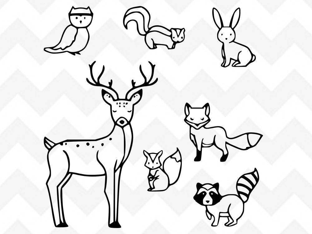 Woodland Creatures SVG Forest Animals SVG Animals Bundle