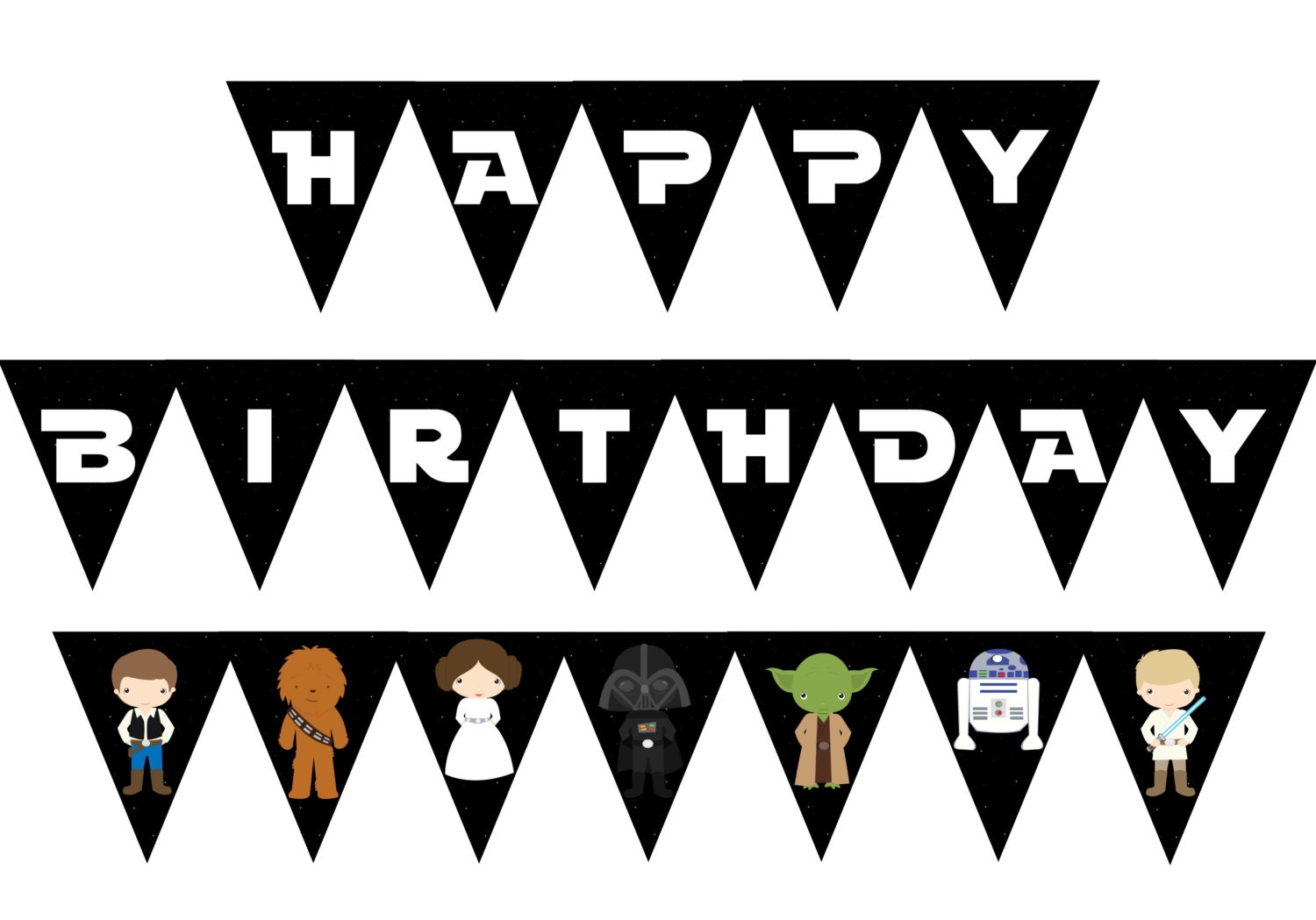Star Wars Birthday Banner Star Wars Birthday Party