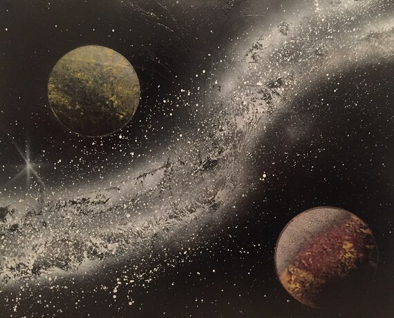 star current 16x20 spray paint on poster board