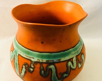 Midcentury Haeger Alrun Guest Seminole Orange Jardiniere