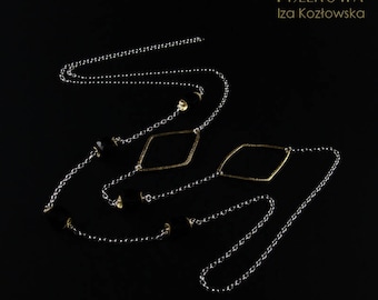 Quadri in oro - necklace with silver chain and spinel
