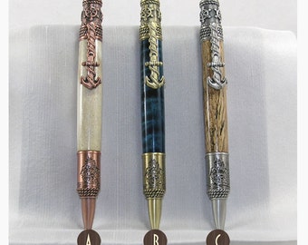 Nautical-Inspired Rollerball Pen - Custom Handcrafted Order