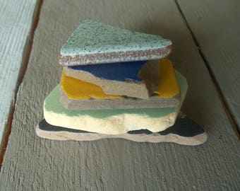 Craft Sea Pottery Pieces Ceramic Mosaic Tiles Beach Pottery Genuine Beach Finds For Mosaic Making Large Shards Mix Color