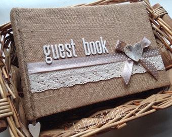 Guest book shabby country Chic-medium/large