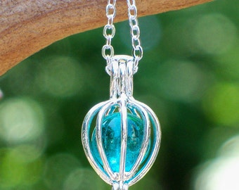 Recycled Mason Jar Drop Necklace