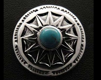 Silver 925 Turquoise Concho/ con9t2