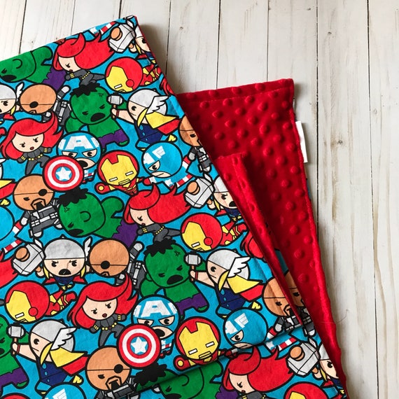 Super Hero Baby Blanket Personalized Newborn Blanket Minky