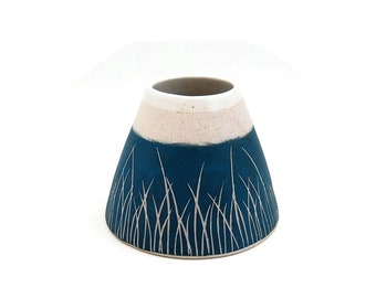 Keramik Gras Pyramide Vase
