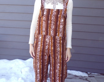 SWING WEST 1970's OVERALLS light weight ski bibs 70's S M (B1)