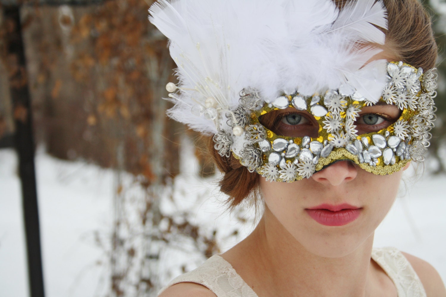 Gold Masquerade mask Silver masquerade ball mask halloween