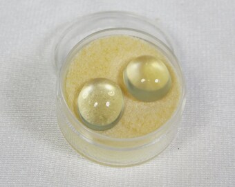 Moonstones Natural Gemstone Clear White Pair - #0027