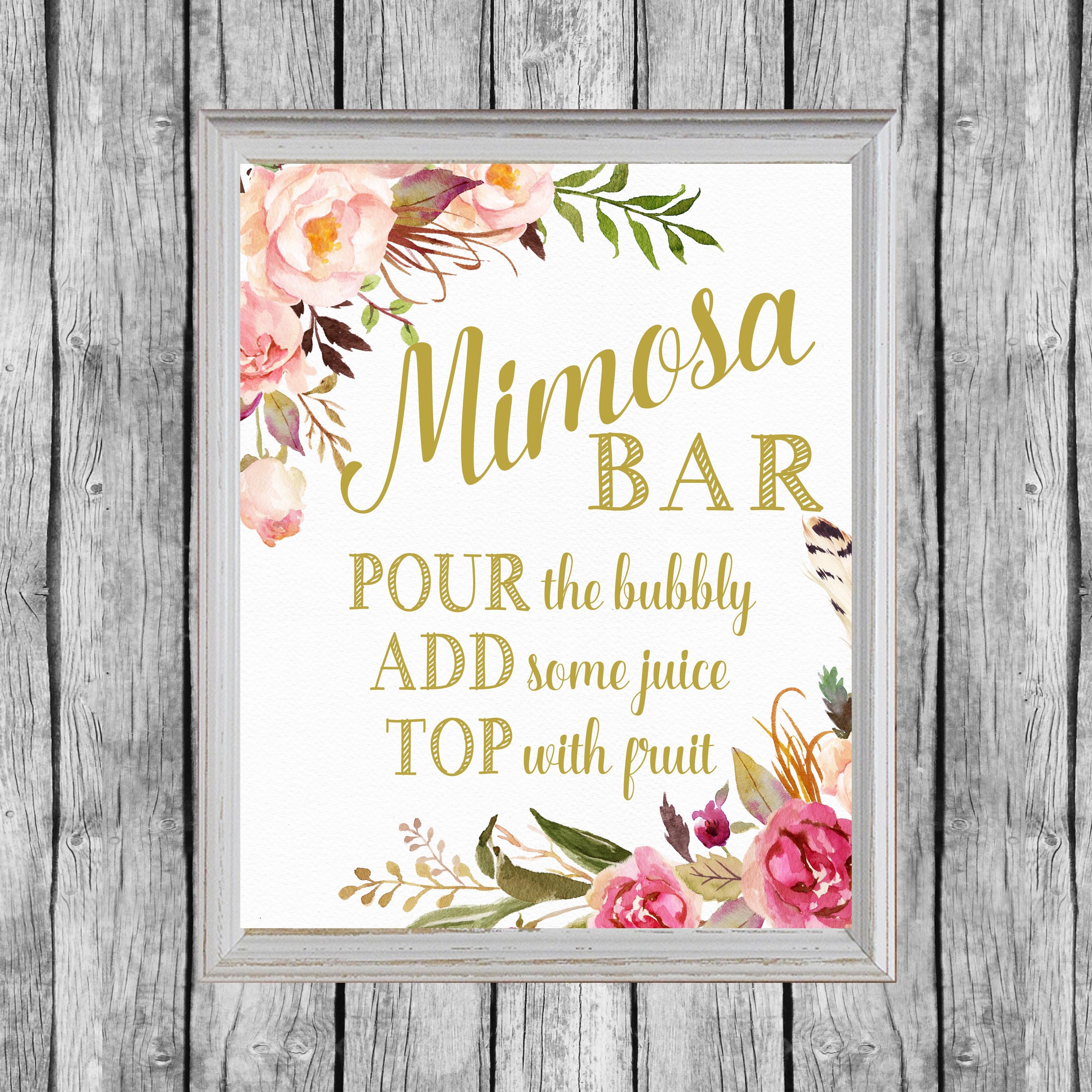 Mimosa Bar Sign Printable Free Printable Templates