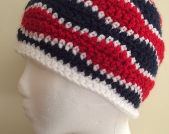 Crocheted Brainwave Beanie: ADULT SIZE