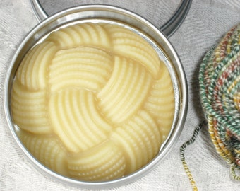 FREE SHIPPING / Shea Butter-Cocoa Butter Body Butter Bar / Solid Lotion Bar / Knitter's gift / Braided Yarn Design