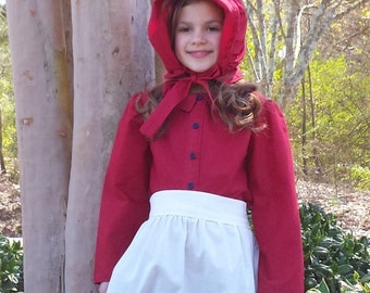 Prairie Pioneer Dress with Apron & Bonnet size 8/10