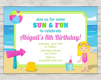 Beach Party Invitation