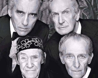 True Masters of Horror, Christopher Lee, Vincent Price, John Carradine, and Peter Cushing.