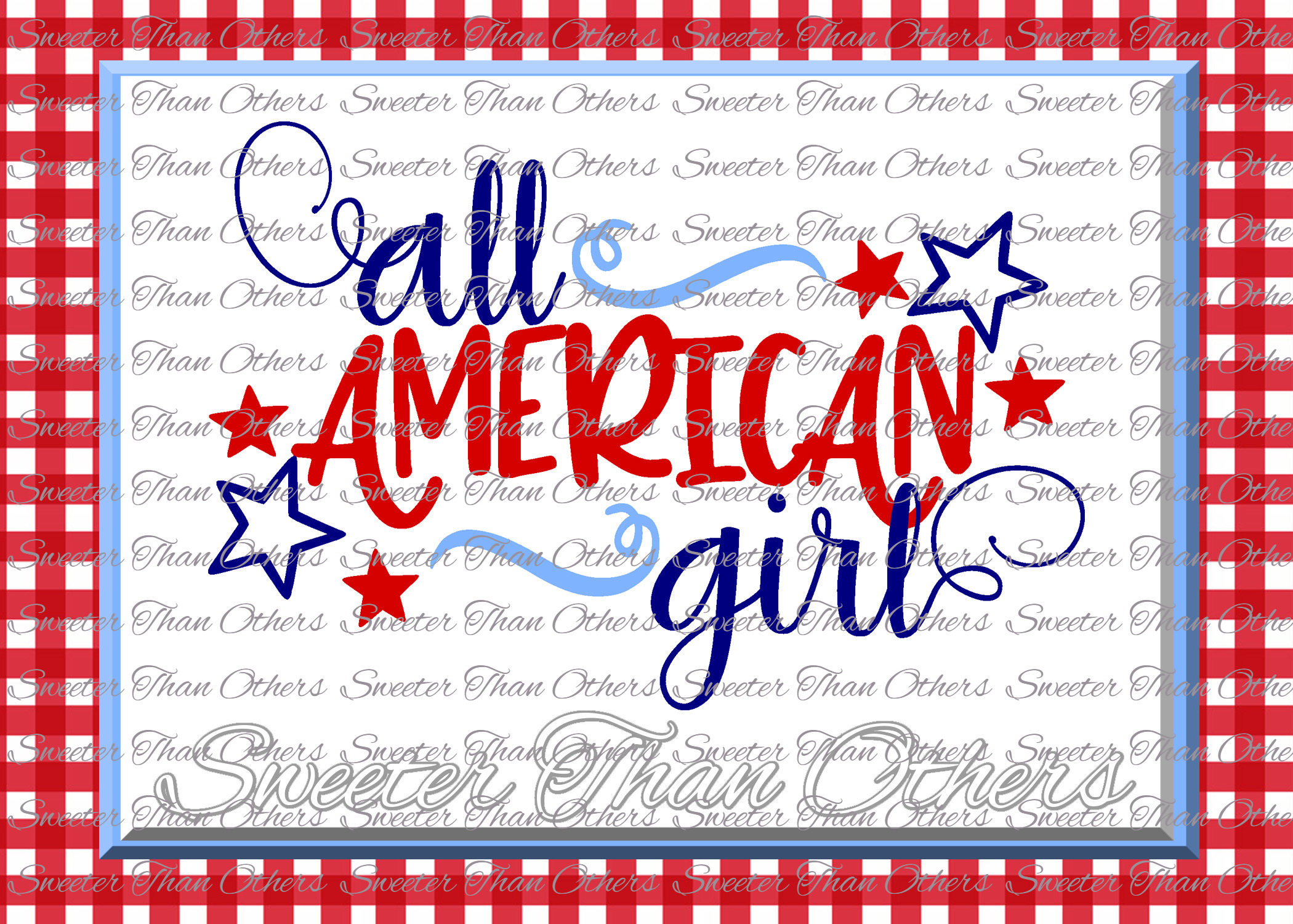 Download All American Girl Svg Little Miss 4th of July Cut file Fourth