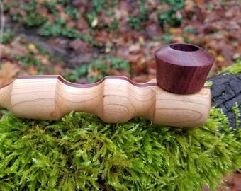 Canadian Maple and Purpleheart Smoking Pipe, Smoking Accessories, Wood Pipe, Wooden Pipe For Smoking