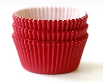 Solid Red Cupcake Liners