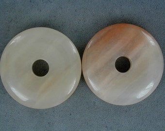 40mm Peach Aventurine Donut Pendant (2pc) YP3169