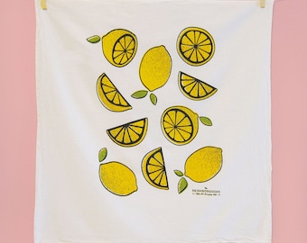 Kitchen towel, dish towel, tea towel, hostess gift, lemons