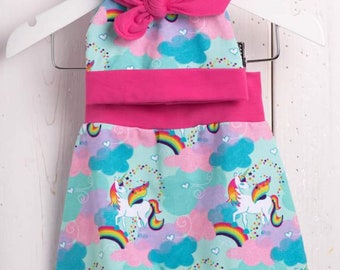 0-3 Rainbow unicorn Harem set