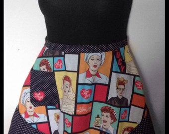 I love Lucy Half Apron With Pocket