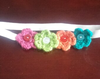 Multi-color flower headband