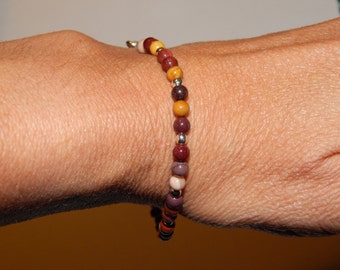 moukaite bracelet and silver