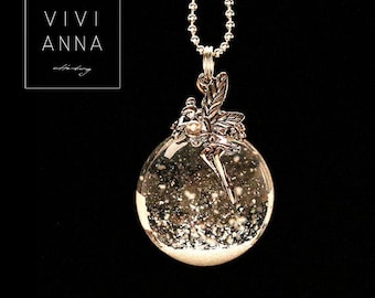 Snow Ball Chain 925 Silver & a fairy - k167