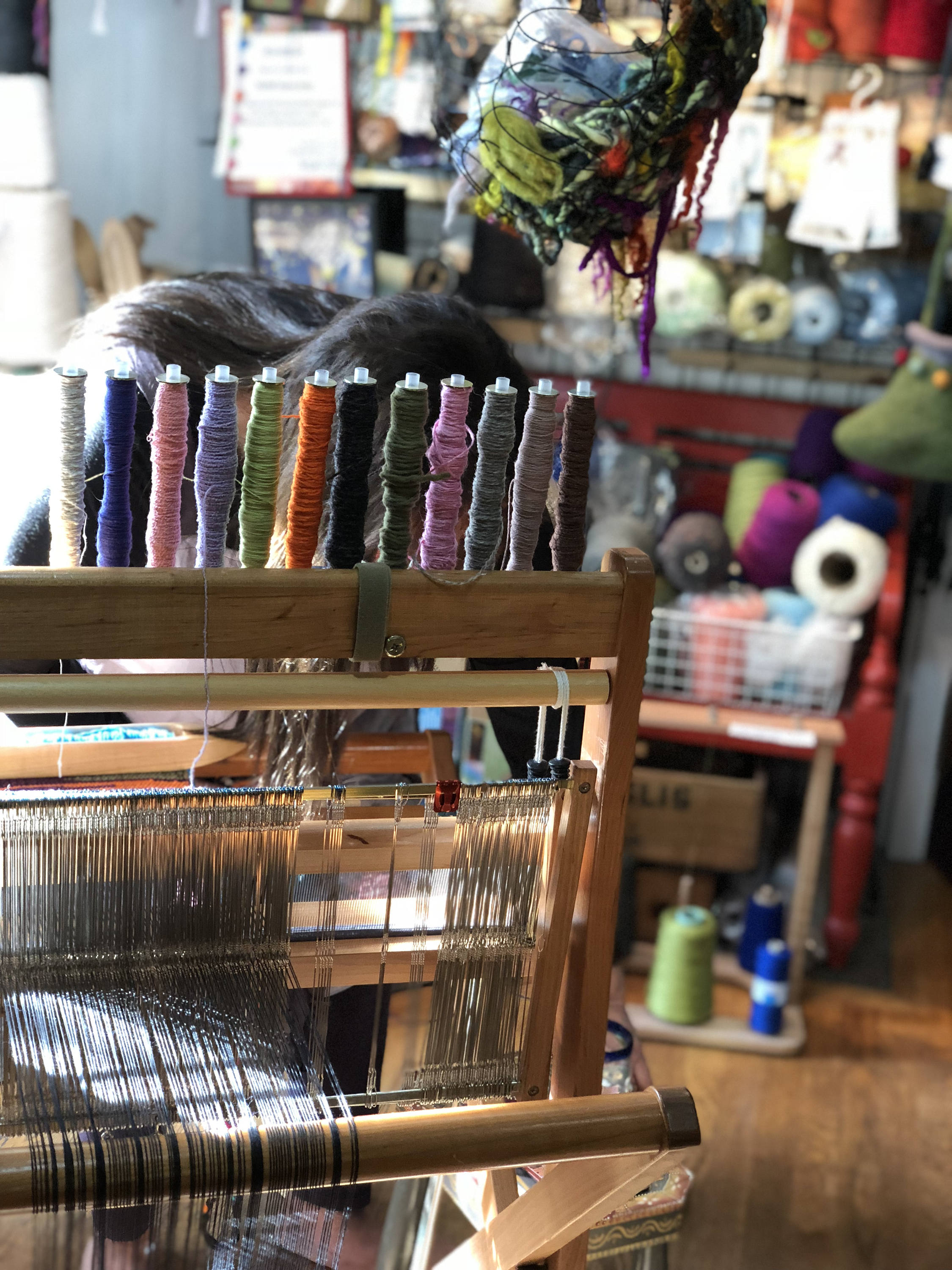 weaving bobbin rack holds 12 wound bobbins sold out more in