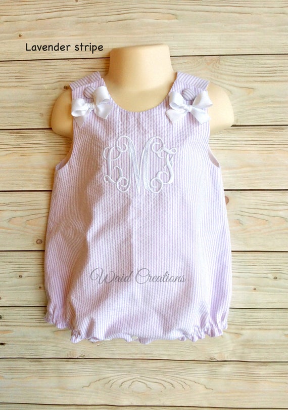 Monogram bubble suit baby toddler Girls Bubble Boutique