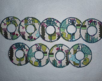 colorful cactus closet divider set