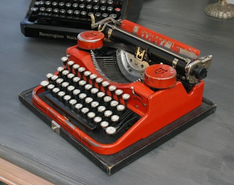 Red Underwood Standard Typewriter
