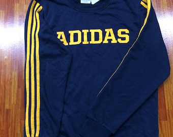 Vintage Adidas big logo sweatshirt blue black!!!