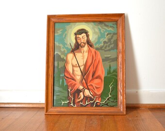 Vintage Jesus Paint by Number Painting