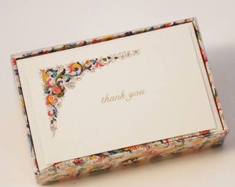 Classic Florentine Thank You Cards Italian Letterpress